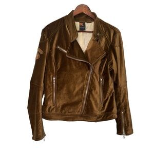 Parasuco Jeans Velvet Moto Jacket Size Large